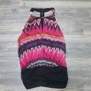 Partially backless blouse